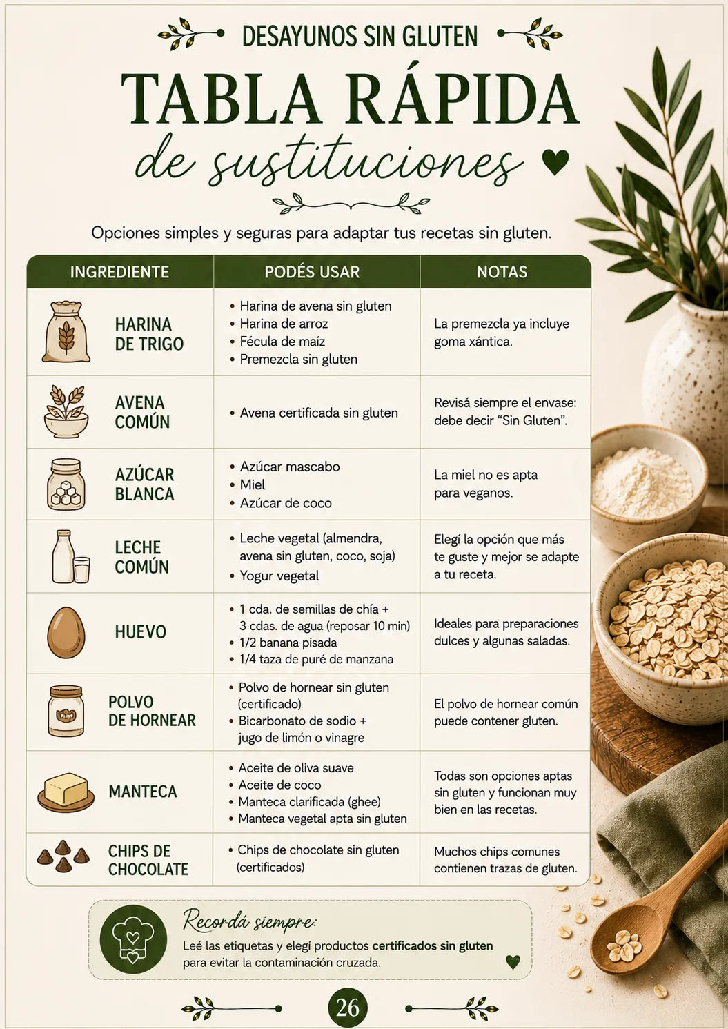 Desayunos Sin Gluten