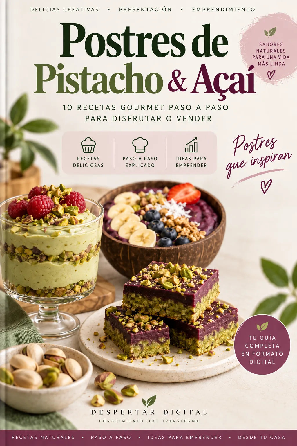 Postres de Pistacho & Açaí