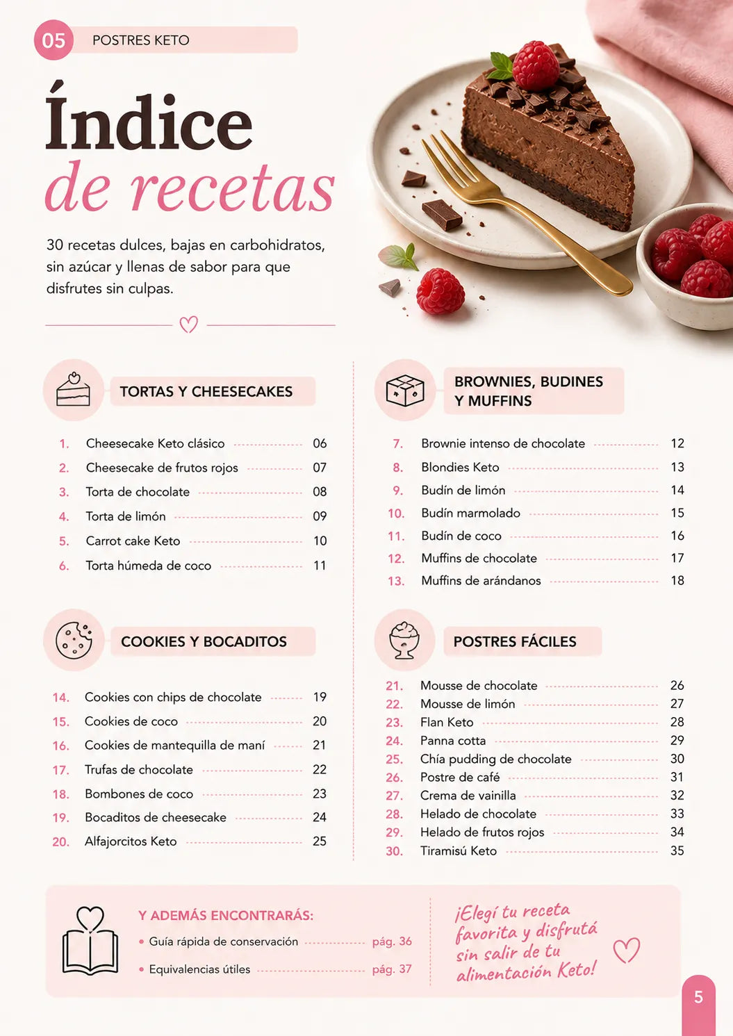 Postres Keto